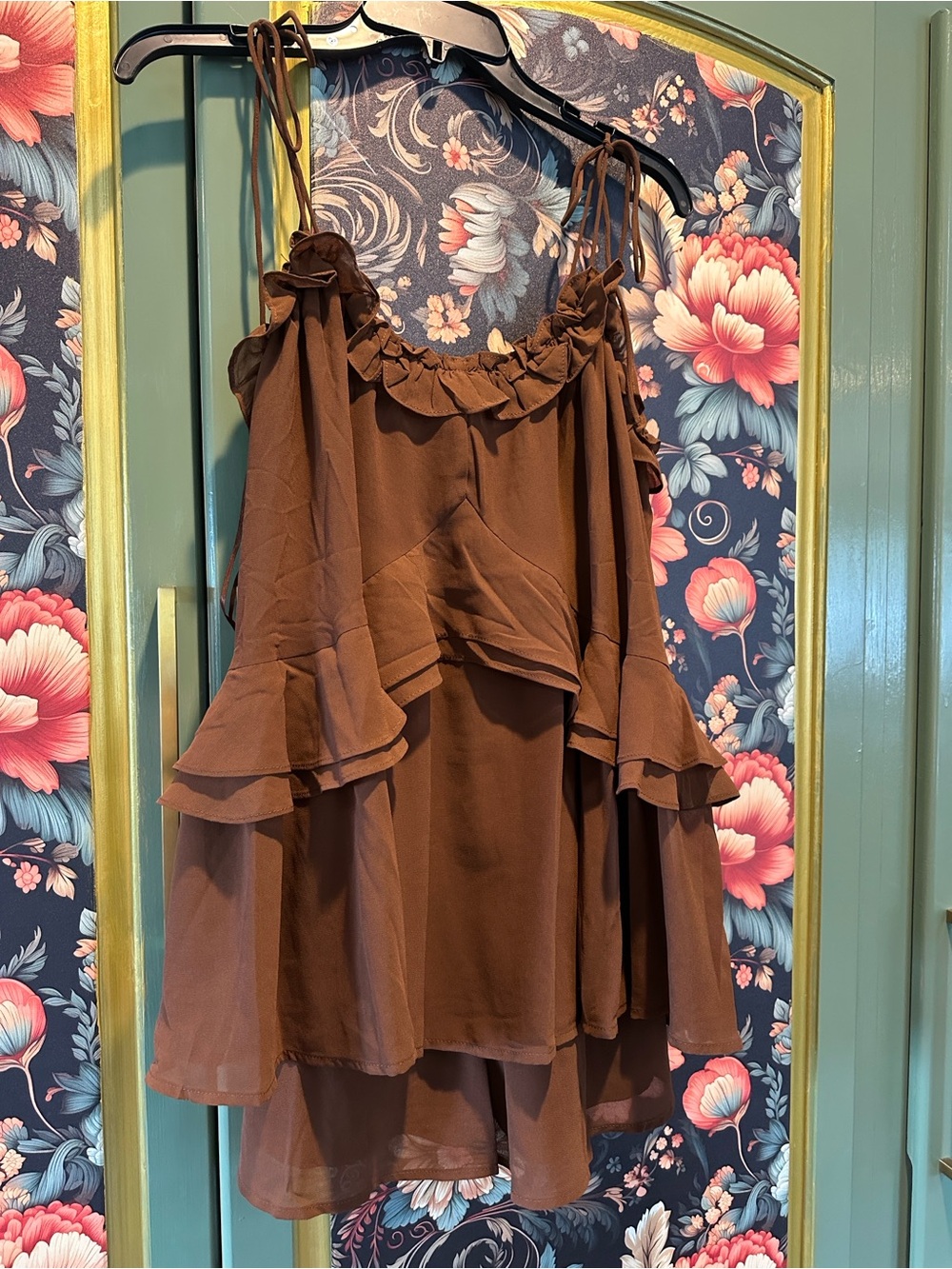 Altar'd State ladies Chocolate Brown Romper